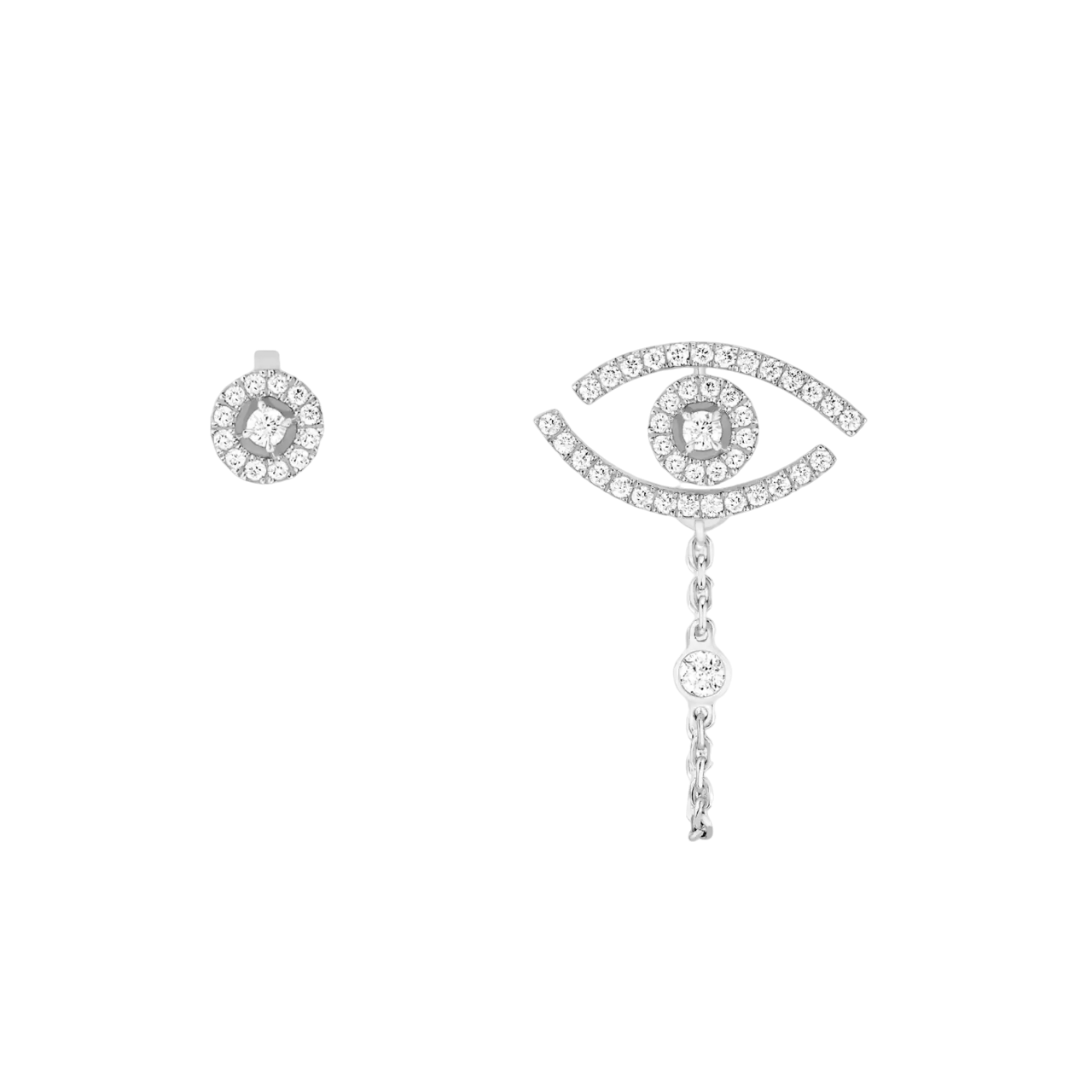 Women Jewellery  MESSIKA, Lucky Eye Pave Jewelry Earrings, SKU: 11349-WG | timeolution.com