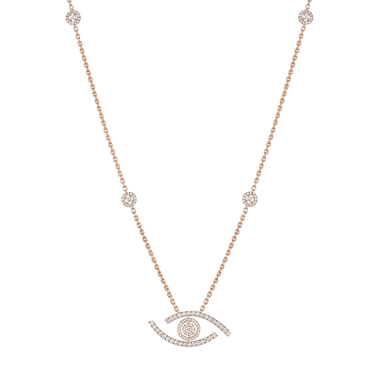 Women Jewellery  MESSIKA, Lucky Eye Pave Necklace, SKU: 11570-PG | timeolution.com