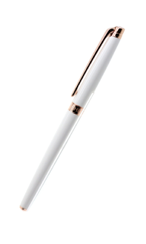  CARAN D’ACHE, Léman Slim White Rose Gold Roller Pen, SKU: 4771.001 | timeolution.com