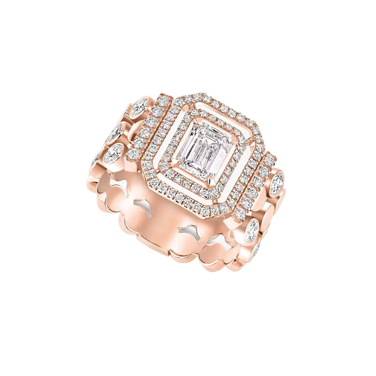 Women Jewellery  MESSIKA, D-Vibes Pink Gold Diamond Multi-Row Ring, SKU: 12445-PG | timeolution.com