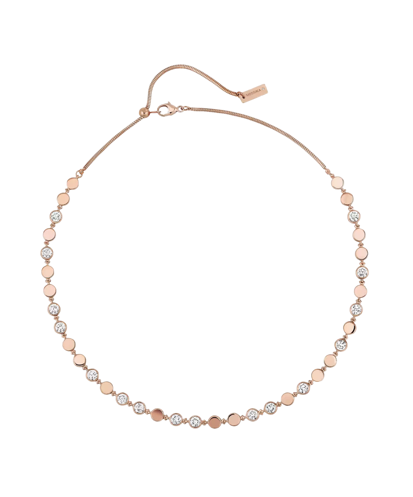 Women Jewellery  MESSIKA, D-Vibes MM Pink Gold Diamond Necklace, SKU: 12483-PG | timeolution.com