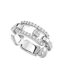 Move Link White Gold Diamond Ring