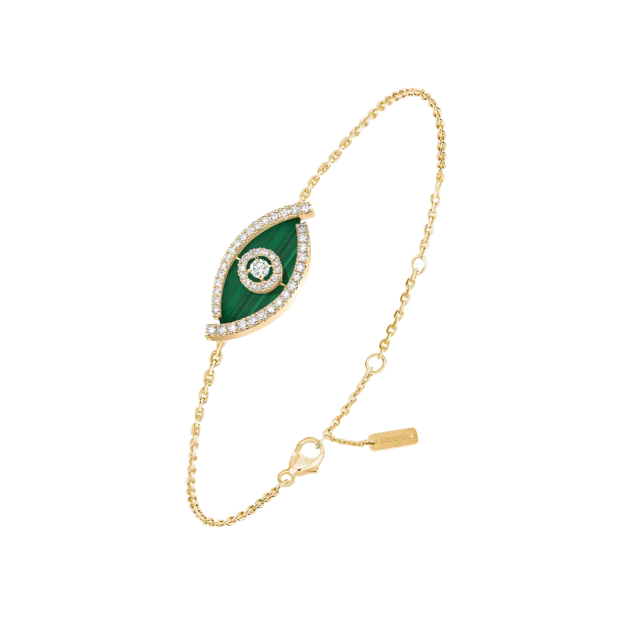 Women Jewellery  MESSIKA, Lucky Eye Malachite Bracelet, SKU: 12888-YG | timeolution.com