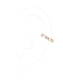 D-Vibes Pink Gold Diamond Mono Clip Earrings