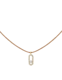 Messika Care(s) Beige Cord Pave Necklace