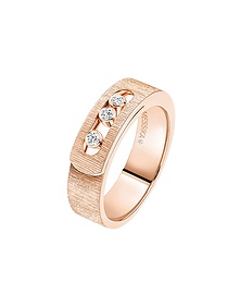 Move Noa Ciselé Pink Gold Diamond Ring