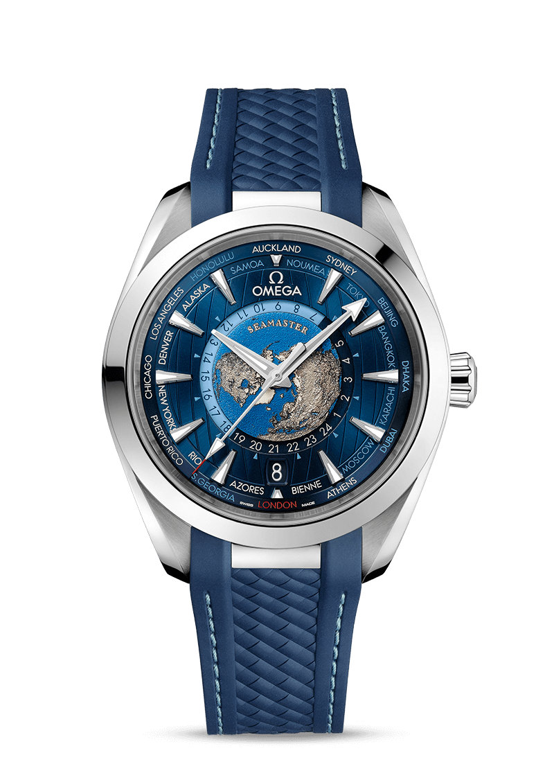 Men's watch / unisex  OMEGA, Seamaster Aqua Terra 150M GMT Worldtimer / 43mm, SKU: 220.12.43.22.03.001 | timeolution.com