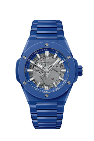 Men's watch / unisex  HUBLOT, Big Bang Integrated Time Only Blue Indigo Ceramic / 40mm, SKU: 456.EX.5129.EX | timeolution.com