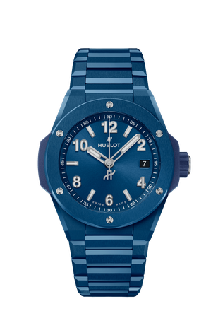 Men's watch / unisex  HUBLOT, Big Bang Integrated Time Only Blue Magic / 38mm, SKU: 457.EX.7170.EX | timeolution.com