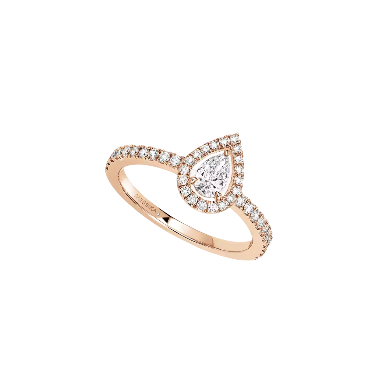 Women Jewellery  MESSIKA, Joy Pear Cut Diamond Pink Gold Ring, SKU: 5220-PG | timeolution.com