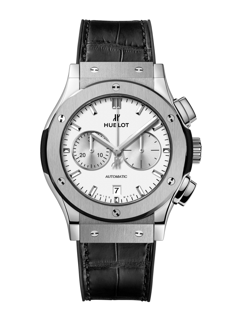 Men's watch / unisex  HUBLOT, Classic Fusion Chronograph Titanium Opalin / 42mm, SKU: 541.NX.2611.LR | timeolution.com