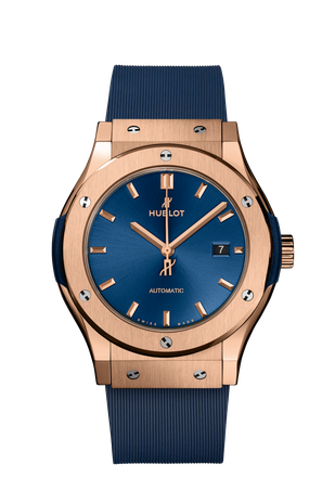 Men's watch / unisex  HUBLOT, Classic Fusion King Gold Blue / 42mm, SKU: 542.OX.7180.RX | timeolution.com