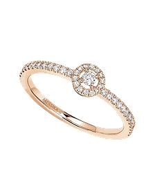 Joy PM Diamond Pink Gold Small Size Ring