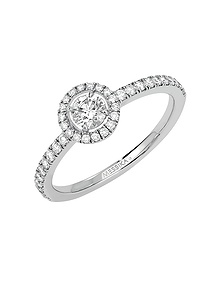 Joy Brilliant Cut 0.25ct Diamond White Gold Ring