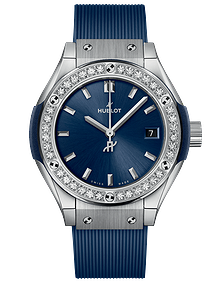 Classic Fusion Titanium Blue Diamonds / 29mm