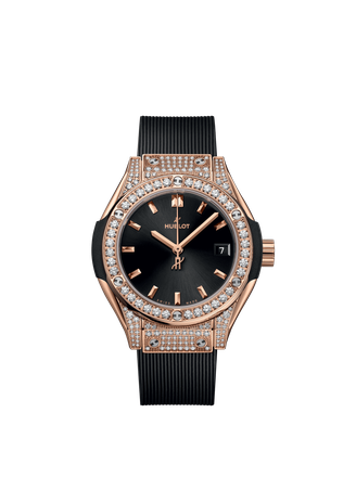 Ladies' watch  HUBLOT, Classic Fusion King Gold Pave / 29mm, SKU: 591.OX.1480.RX.1604 | timeolution.com