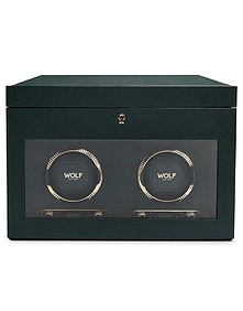 British Racing Double Watch Winder With Storage