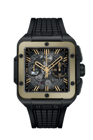 Men's watch / unisex  HUBLOT, Square Bang Unico Ceramic Magic Gold / 42mm, SKU: 821.CM.0130.RX | timeolution.com