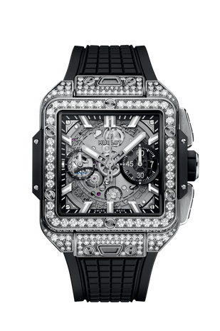 Men's watch / unisex  HUBLOT, Square Bang Unico Titanium Pave / 42mm, SKU: 821.NX.0170.RX.1604 | timeolution.com