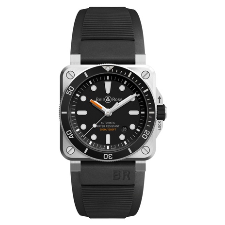 Men's watch / unisex  BELL & ROSS, BR 03-92 Diver / 42mm, SKU: BR0392-D-BL-ST/SRB | timeolution.com