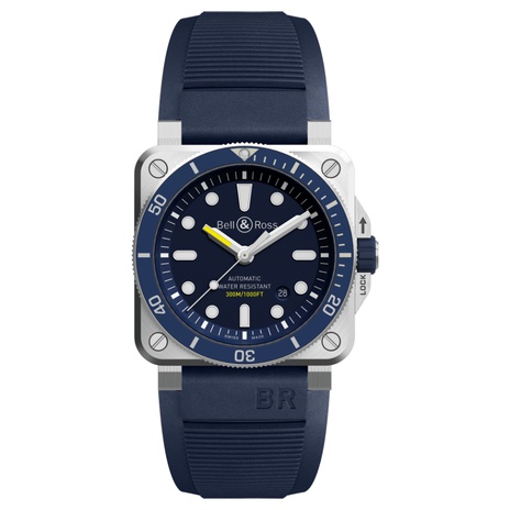 Men's watch / unisex  BELL & ROSS, BR 03-92 Diver Blue / 42mm, SKU: BR0392-D-BU-ST/SRB | timeolution.com