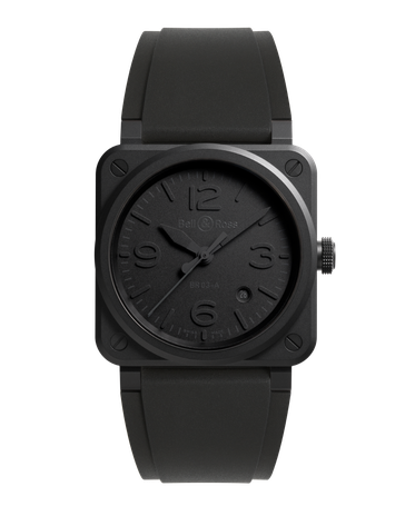 Men's watch / unisex  BELL & ROSS, BR 03 Phantom / 41mm, SKU: BR03A-PH-CE/SRB | timeolution.com