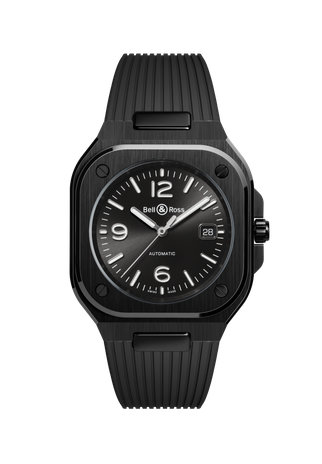 Men's watch / unisex  BELL & ROSS, BR 05 Black Ceramic / 41mm, SKU: BR05A-BL-CE/SRB | timeolution.com