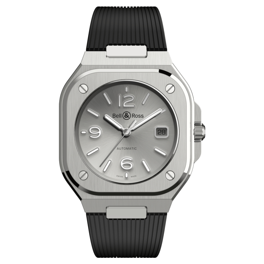 Men's watch / unisex  BELL & ROSS, BR 05 Grey Steel / 40mm, SKU: BR05A-GR-ST/SRB | timeolution.com