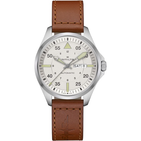 Men's watch / unisex  HAMILTON, Khaki Aviation Pilot Day Date Auto / 42mm, SKU: H64635550 | timeolution.com