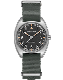 Khaki Aviation Pilot Pioneer Mechanical / 36mm x 33mm