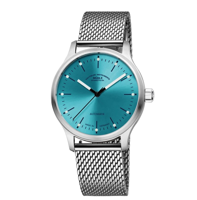 Men's watch / unisex  MÜHLE-GLASHÜTTE, Panova Turquoise Blue / 40mm, SKU: M1-40-79-MB | timeolution.com