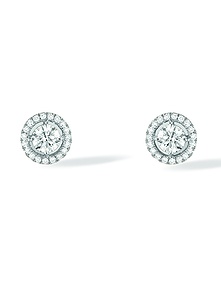 Joy Round 2x0.25ct Diamonds White Gold Studs Earrings