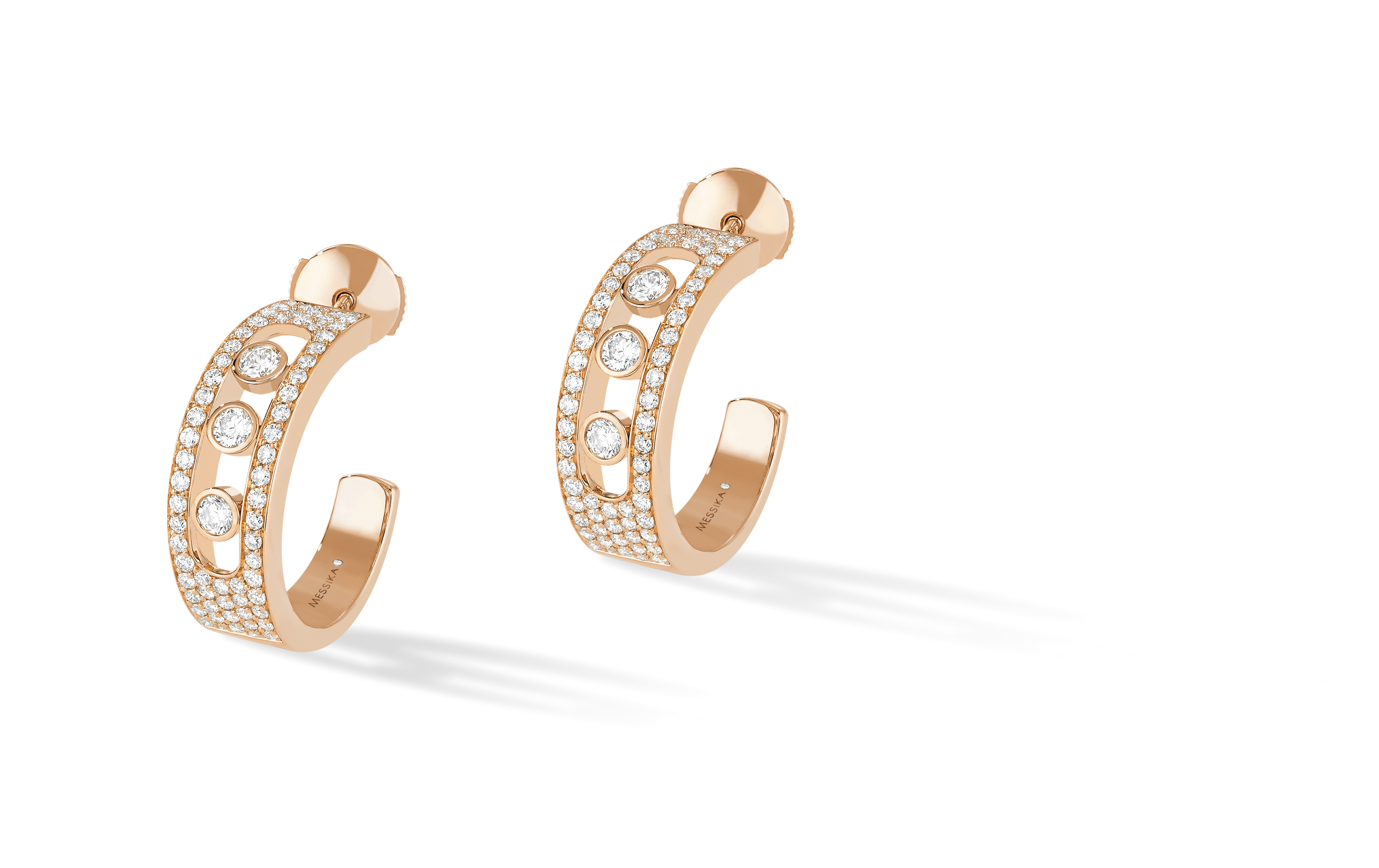 Women Jewellery  MESSIKA, Move Joaillerie MM Paved Hoop Earrings, SKU: 04711-PG | timeolution.com