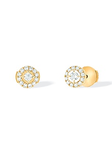 Joy Round Diamonds PM Yellow Gold Earrings