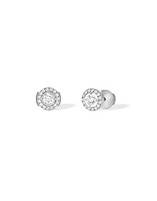 Joy Round 2x0.10ct Diamonds White Gold Earrings
