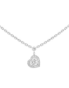 Joy Cœur 0.15ct Diamond White Gold Necklace