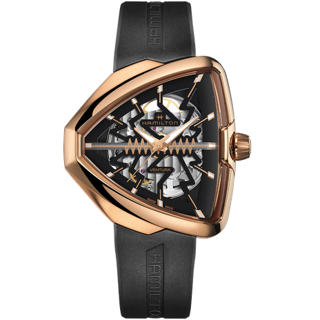 Men's watch / unisex  HAMILTON, Ventura Elvis80 Skeleton Auto / 42,5mm x 44,6mm, SKU: H24525331 | timeolution.com