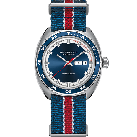 Men's watch / unisex  HAMILTON, American Classic Pan Europ Day Date Auto / 42mm, SKU: H35405741 | timeolution.com