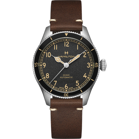 Men's watch / unisex  HAMILTON, Khaki Aviation Pilot Pioneer / 38mm, SKU: H76205530 | timeolution.com