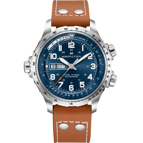 Men's watch / unisex  HAMILTON, Khaki Aviation X-Wind Day Date Auto / 45mm, SKU: H77765541 | timeolution.com