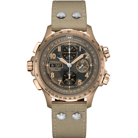 Men's watch / unisex  HAMILTON, Khaki Aviation X-Wind Auto Chrono / 45mm, SKU: H77916920 | timeolution.com