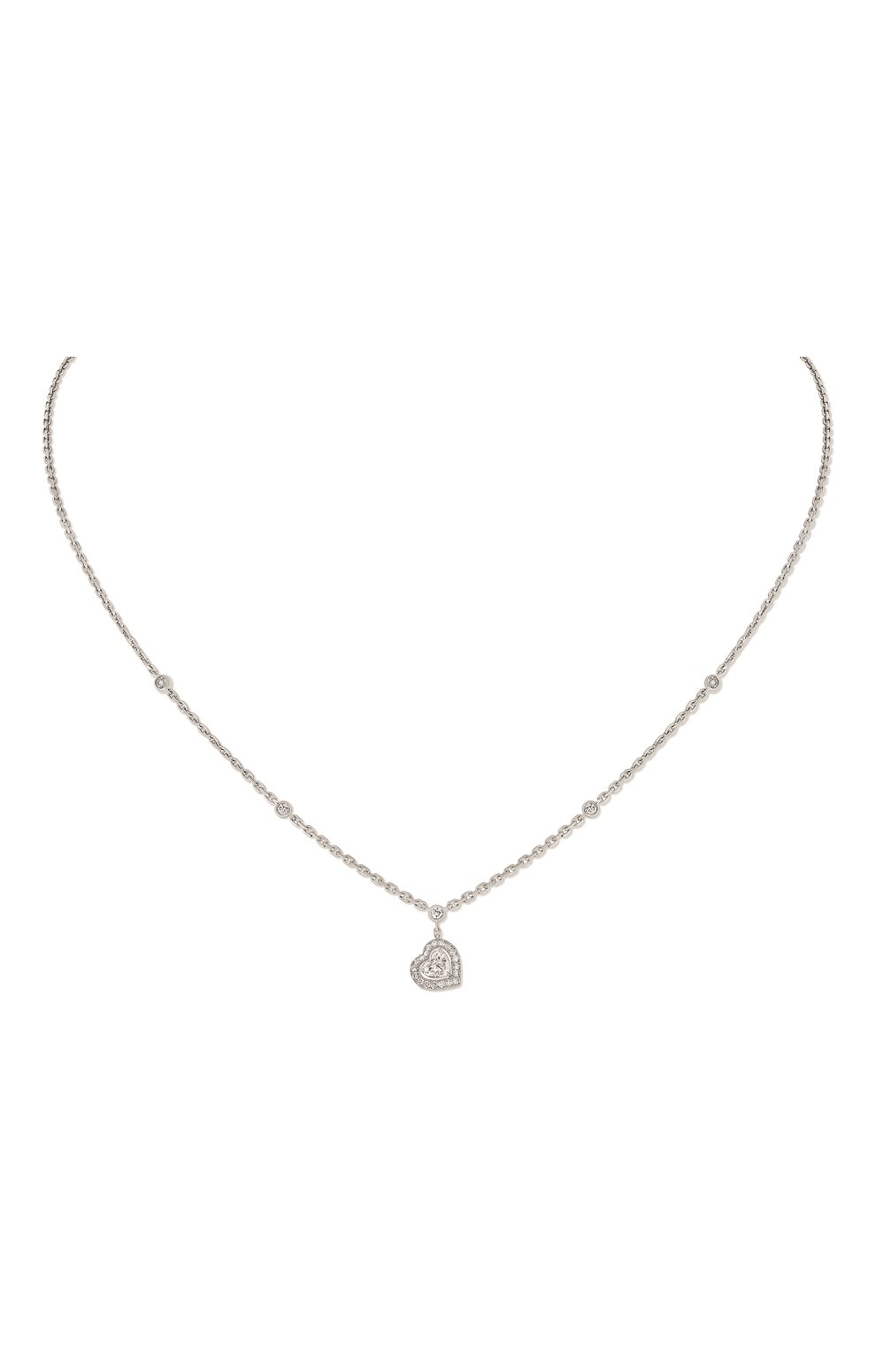 Women Jewellery  MESSIKA, Joy Cœur 0.15ct Diamond White Gold Necklace, SKU: 11437-WG | timeolution.com