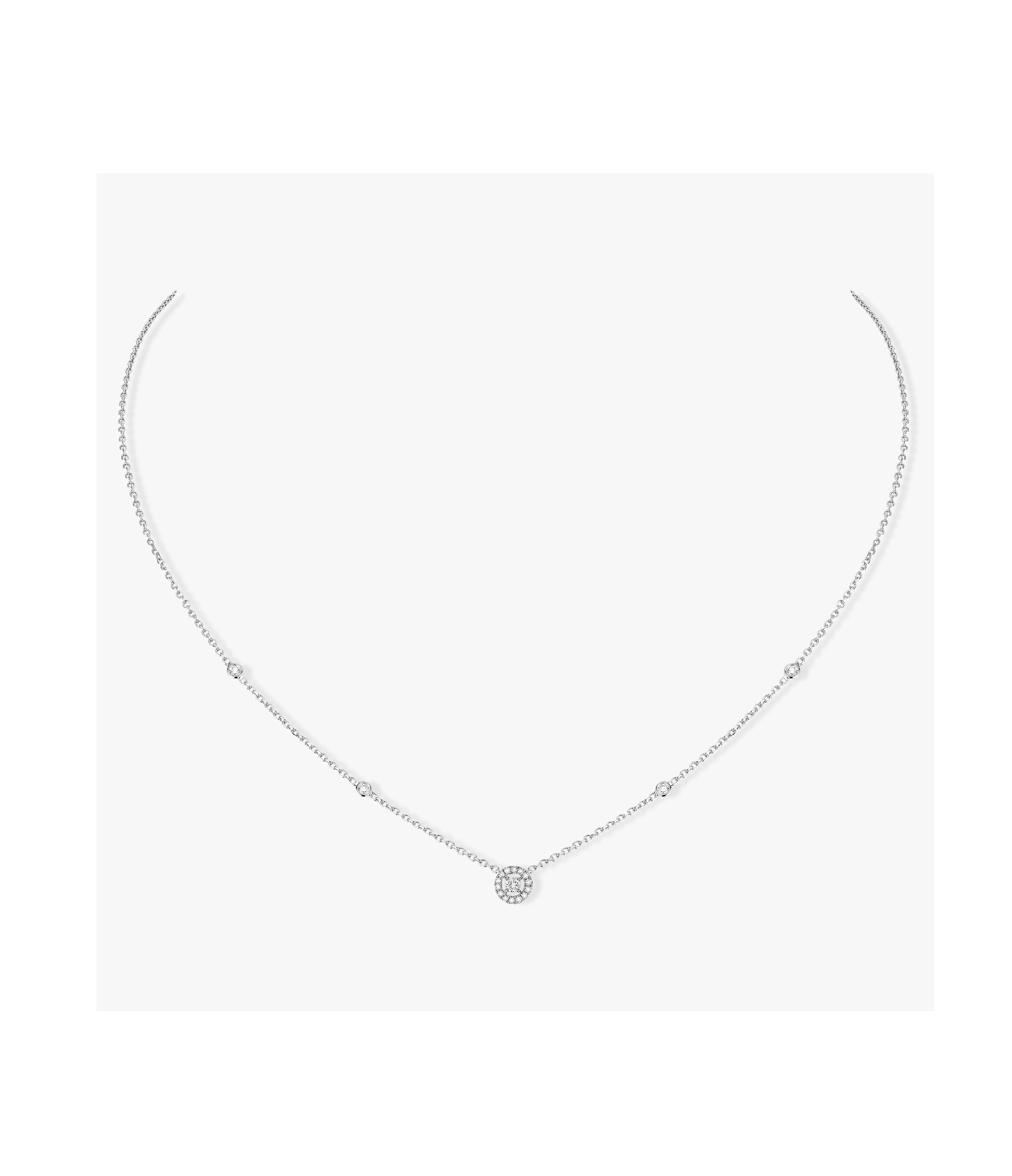 Women Jewellery  MESSIKA, Joy XS Diamond White Gold Necklace, SKU: 05370-WG | timeolution.com