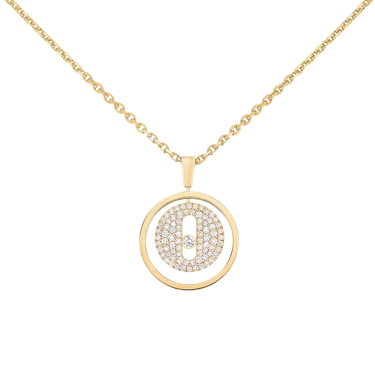 Women Jewellery  MESSIKA, Lucky Move SM Pave Necklace, SKU: 07397-YG | timeolution.com