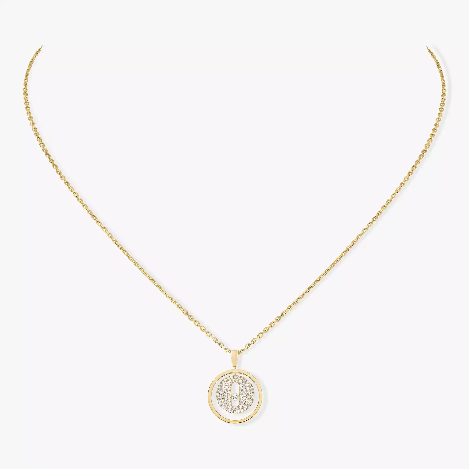 Women Jewellery  MESSIKA, Lucky Move SM Pave Necklace, SKU: 07397-YG | timeolution.com