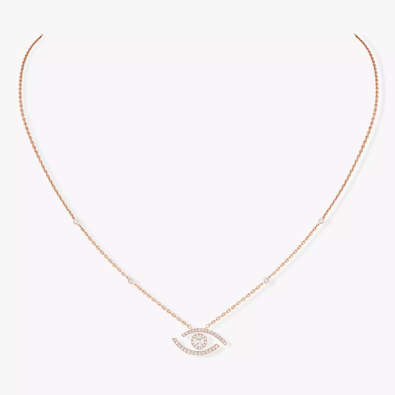 Women Jewellery  MESSIKA, Lucky Eye Pave Necklace, SKU: 07525-PG | timeolution.com