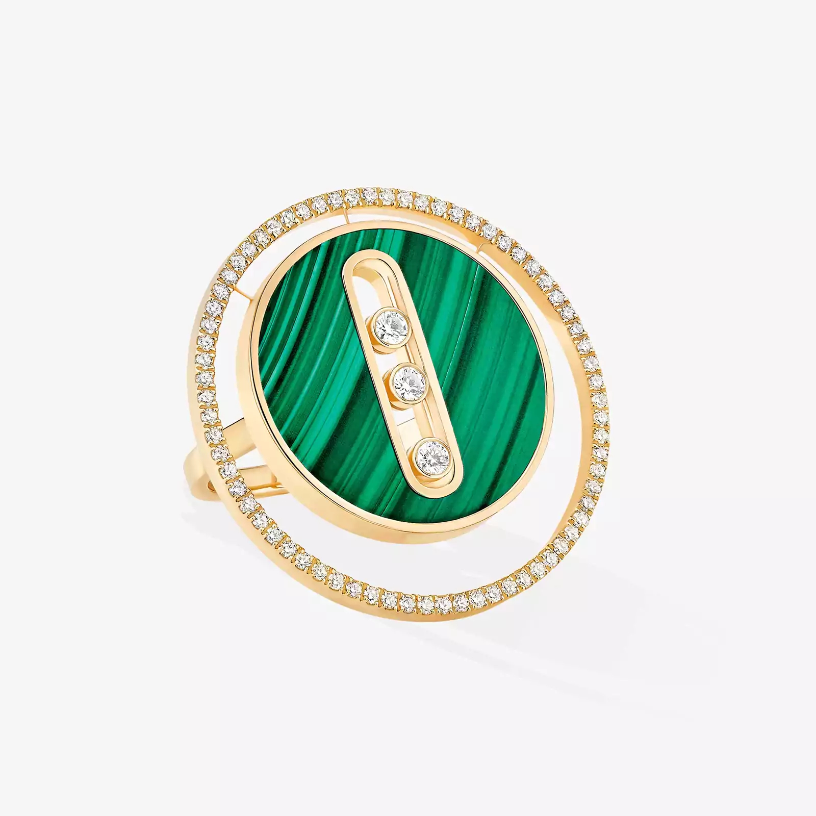 Women Jewellery  MESSIKA, Lucky Move Malachite Ring LM, SKU: 11274-YG | timeolution.com