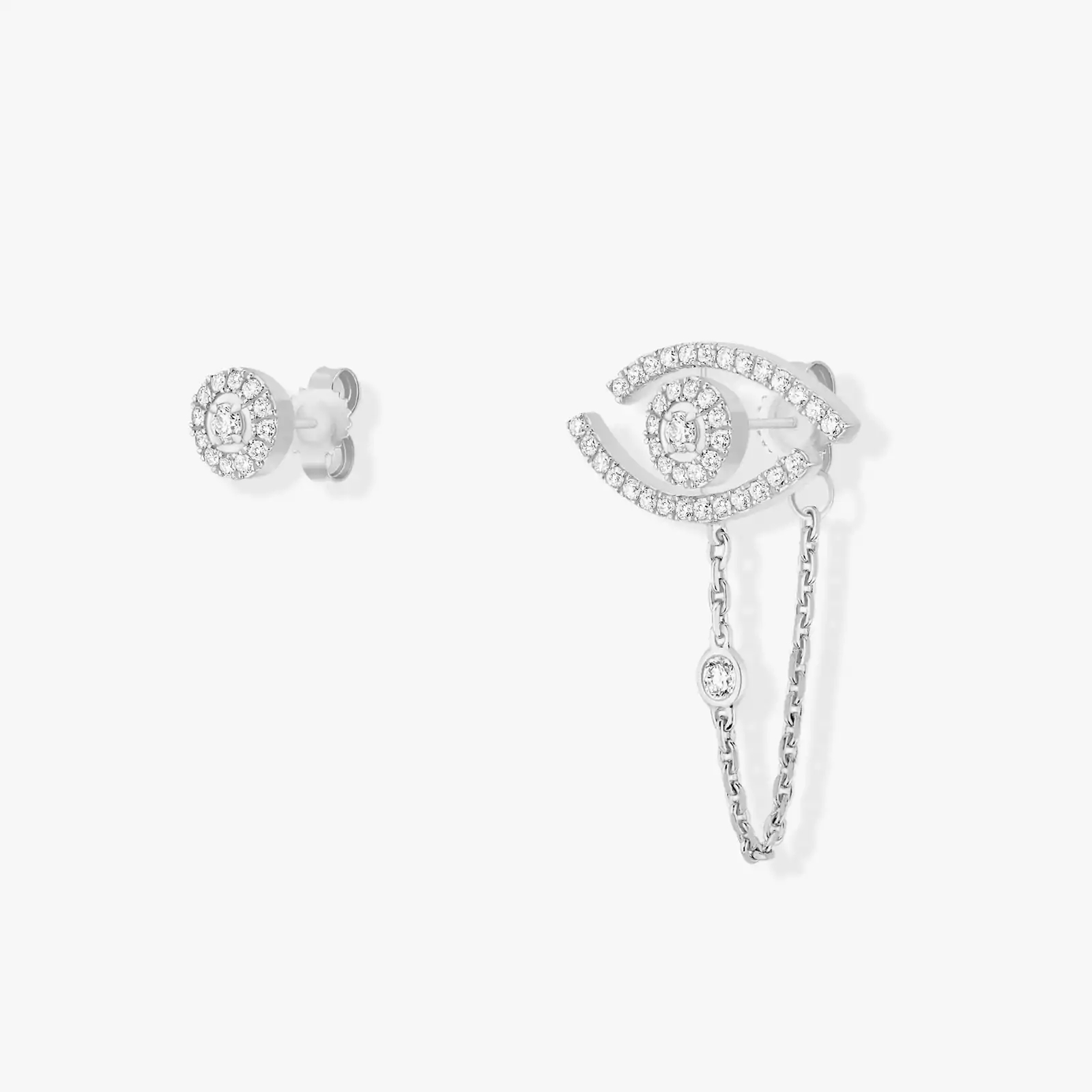 Women Jewellery  MESSIKA, Lucky Eye Pave Jewelry Earrings, SKU: 11349-WG | timeolution.com