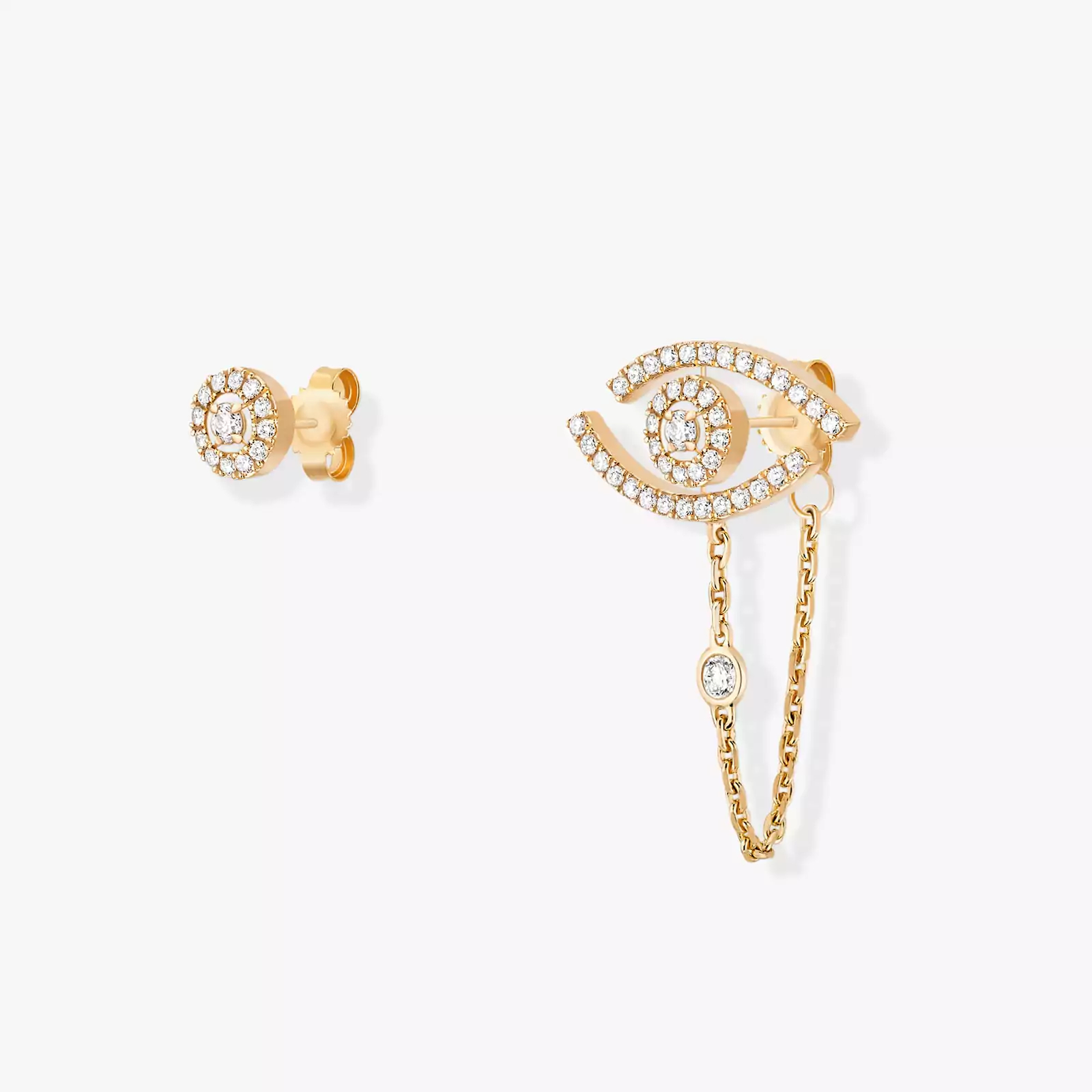 Women Jewellery  MESSIKA, Lucky Eye Pave Jewelry Earrings, SKU: 11349-YG | timeolution.com