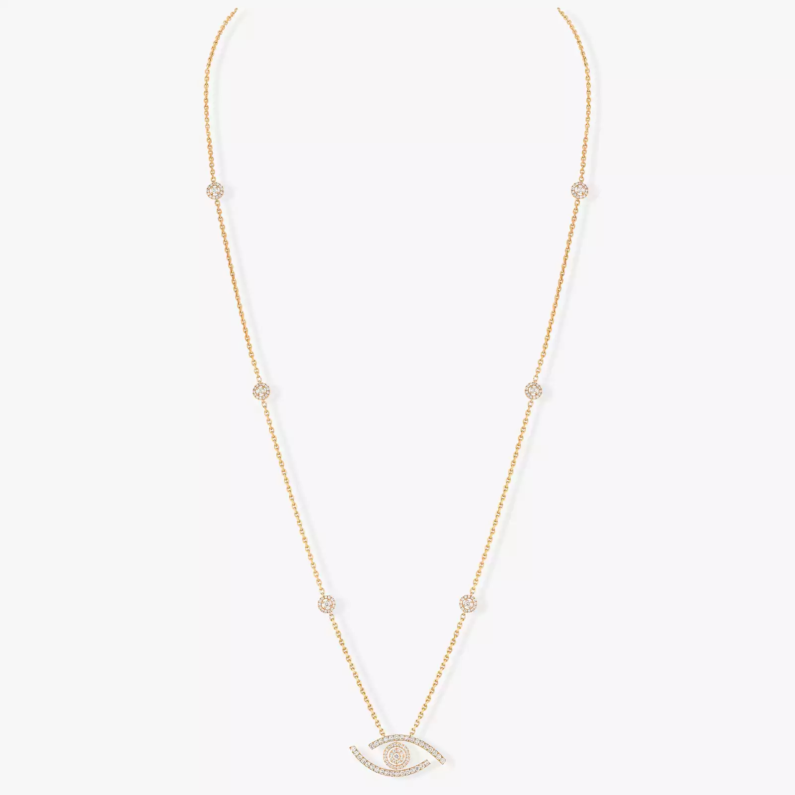 Women Jewellery  MESSIKA, Lucky Eye Pave Necklace, SKU: 11570-YG | timeolution.com